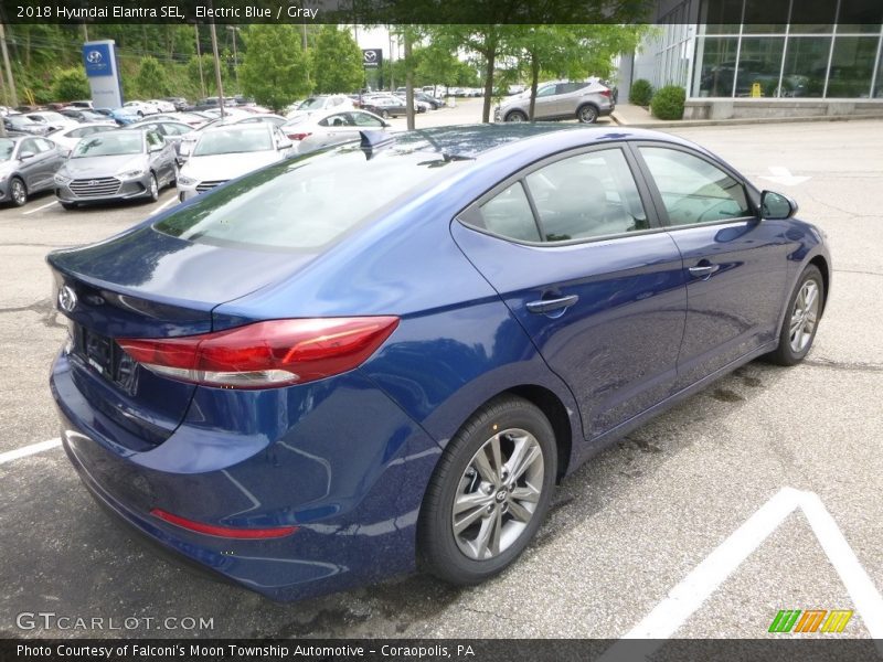 Electric Blue / Gray 2018 Hyundai Elantra SEL