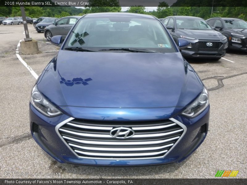 Electric Blue / Gray 2018 Hyundai Elantra SEL