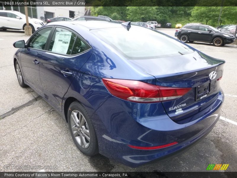 Electric Blue / Gray 2018 Hyundai Elantra SEL