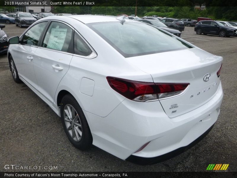 Quartz White Pearl / Black 2018 Hyundai Sonata SE