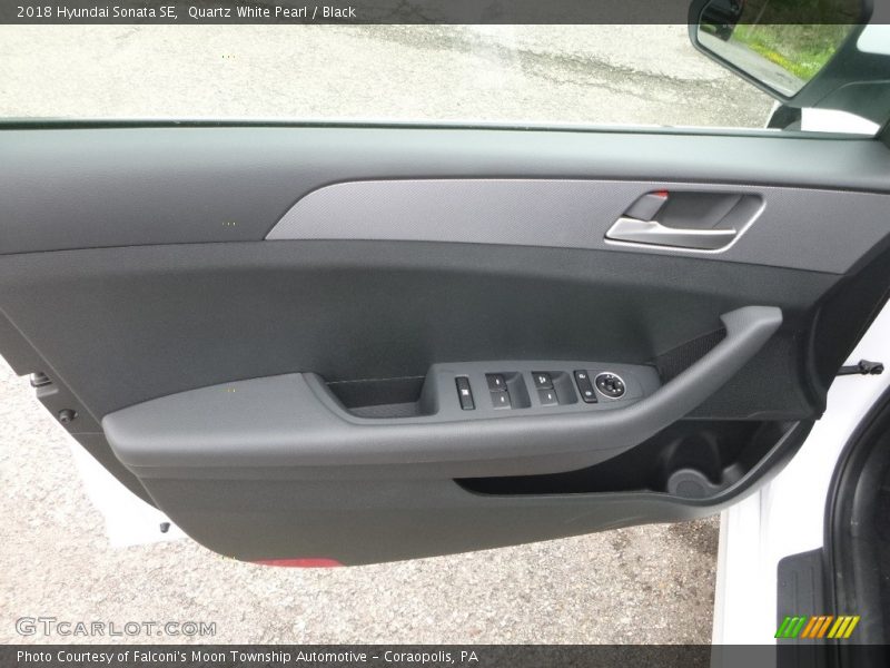 Quartz White Pearl / Black 2018 Hyundai Sonata SE
