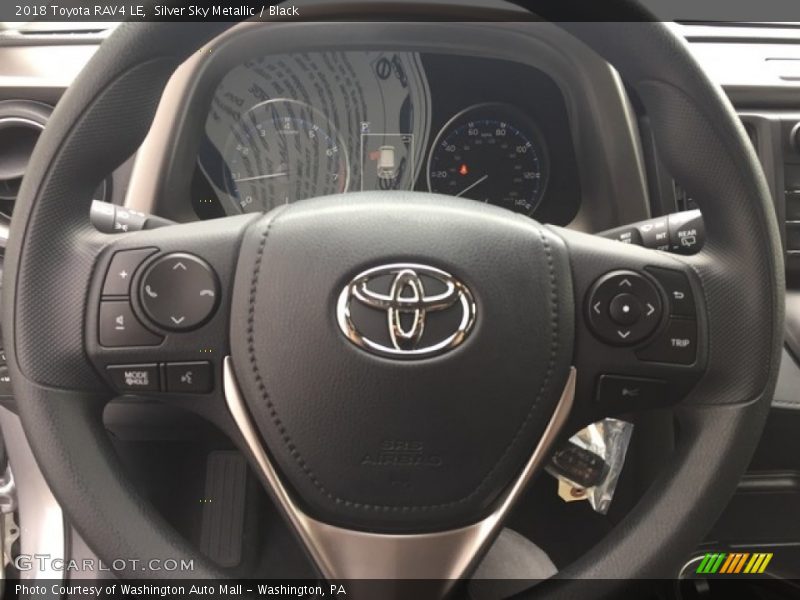 Silver Sky Metallic / Black 2018 Toyota RAV4 LE