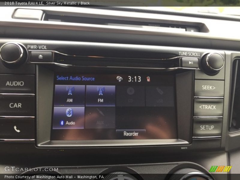Silver Sky Metallic / Black 2018 Toyota RAV4 LE