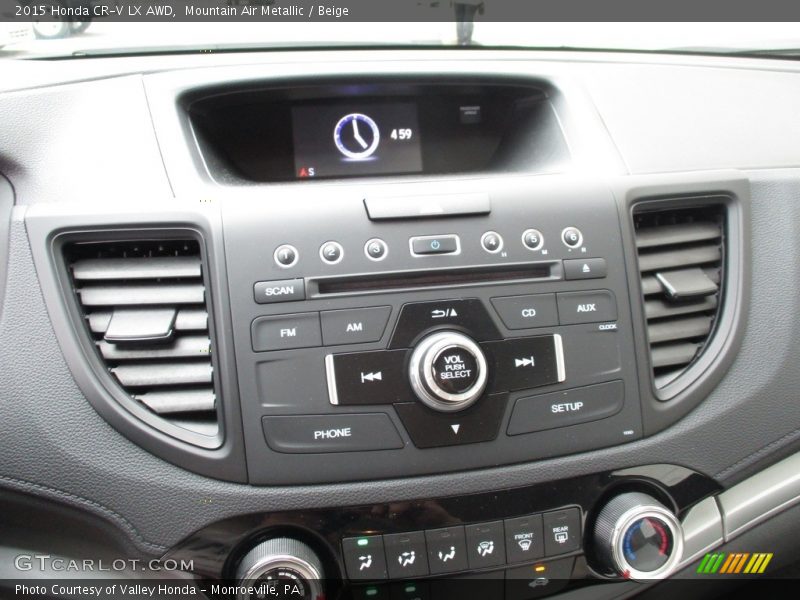 Mountain Air Metallic / Beige 2015 Honda CR-V LX AWD