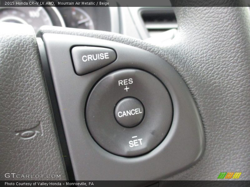 Mountain Air Metallic / Beige 2015 Honda CR-V LX AWD