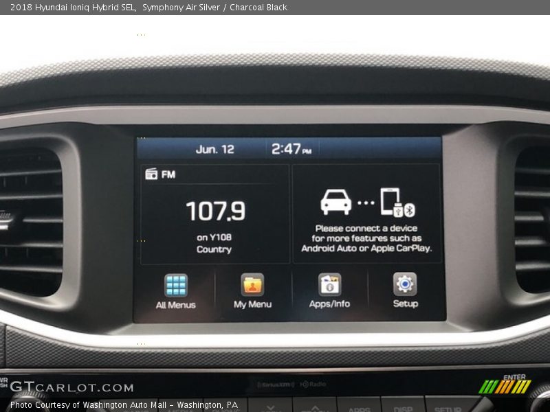 Symphony Air Silver / Charcoal Black 2018 Hyundai Ioniq Hybrid SEL