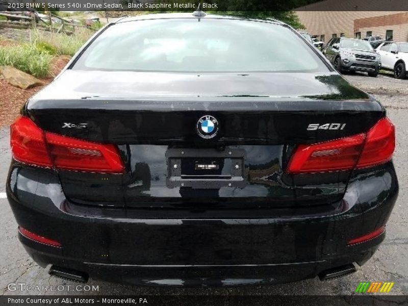 Black Sapphire Metallic / Black 2018 BMW 5 Series 540i xDrive Sedan