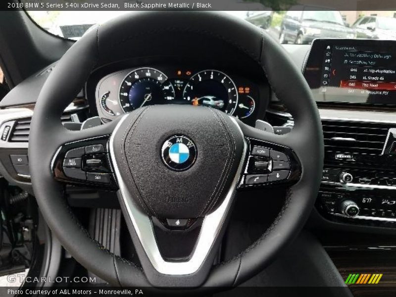 Black Sapphire Metallic / Black 2018 BMW 5 Series 540i xDrive Sedan