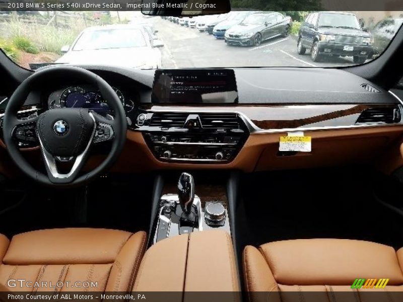 Imperial Blue Metallic / Cognac 2018 BMW 5 Series 540i xDrive Sedan