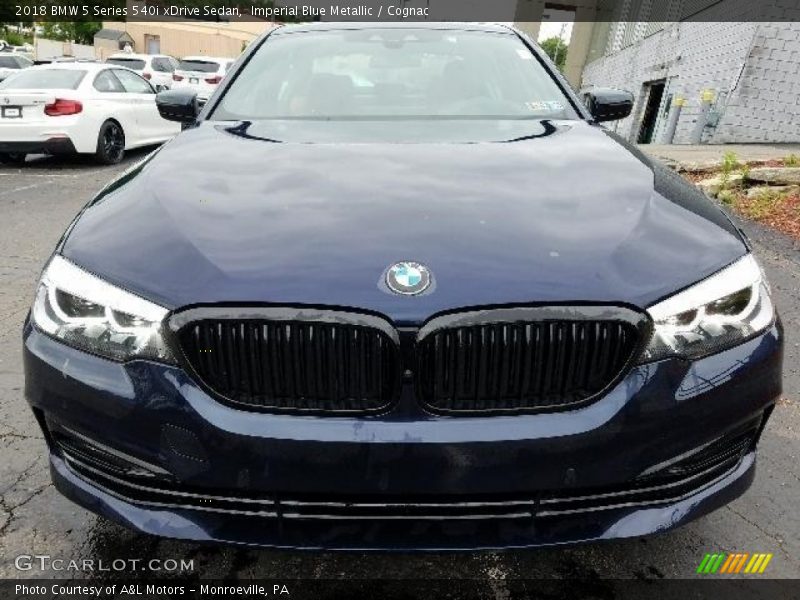 Imperial Blue Metallic / Cognac 2018 BMW 5 Series 540i xDrive Sedan