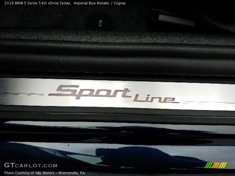 Imperial Blue Metallic / Cognac 2018 BMW 5 Series 540i xDrive Sedan