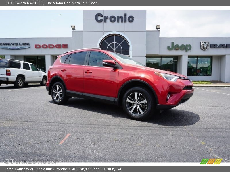 Barcelona Red Metallic / Black 2016 Toyota RAV4 XLE