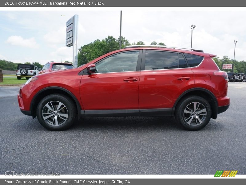 Barcelona Red Metallic / Black 2016 Toyota RAV4 XLE