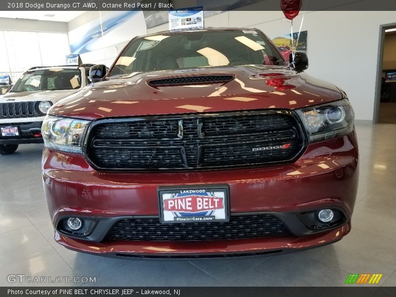 Octane Red Pearl / Black 2018 Dodge Durango GT AWD