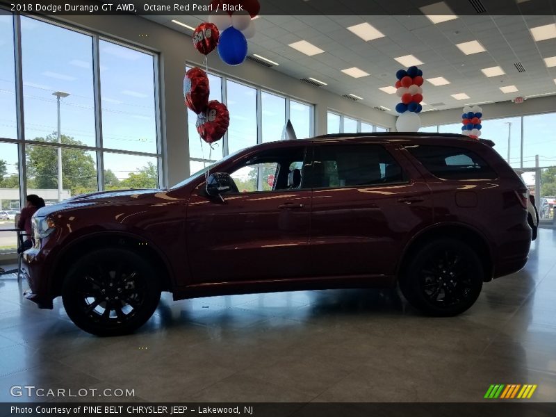 Octane Red Pearl / Black 2018 Dodge Durango GT AWD