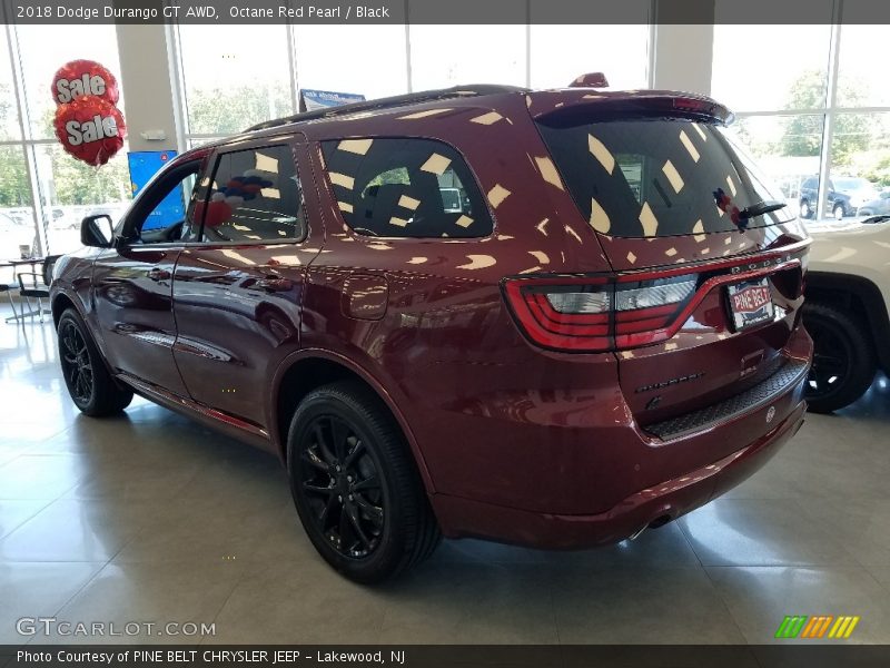Octane Red Pearl / Black 2018 Dodge Durango GT AWD