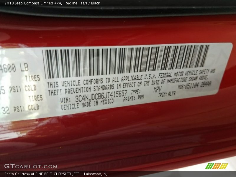 Redline Pearl / Black 2018 Jeep Compass Limited 4x4