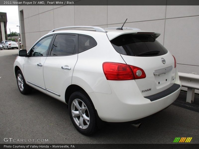 Pearl White / Black 2011 Nissan Rogue SV AWD