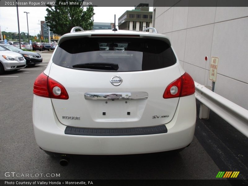Pearl White / Black 2011 Nissan Rogue SV AWD