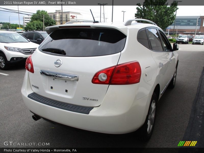 Pearl White / Black 2011 Nissan Rogue SV AWD