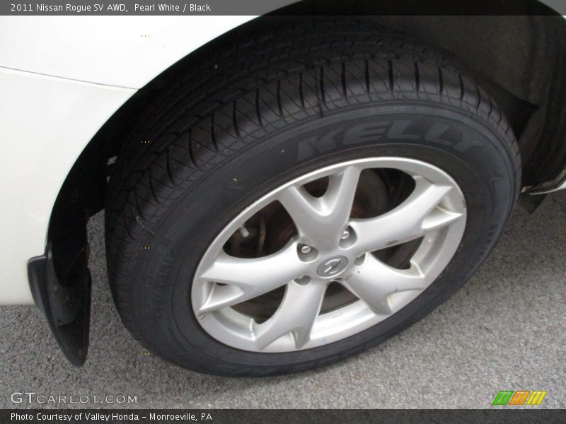 Pearl White / Black 2011 Nissan Rogue SV AWD