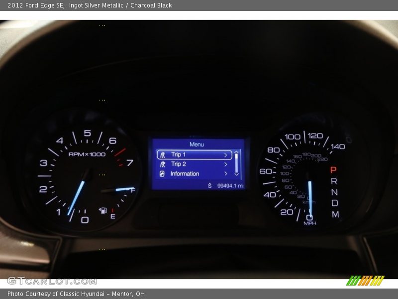 Ingot Silver Metallic / Charcoal Black 2012 Ford Edge SE