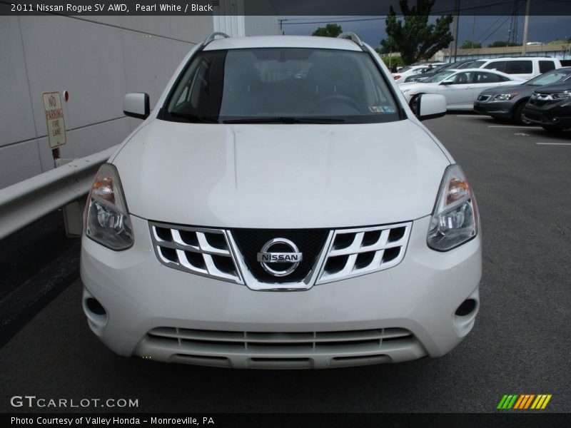 Pearl White / Black 2011 Nissan Rogue SV AWD