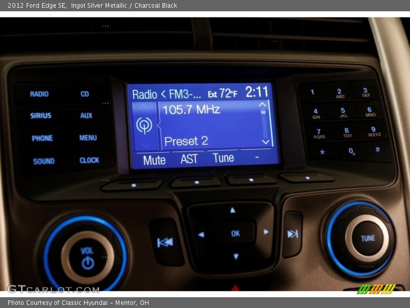 Ingot Silver Metallic / Charcoal Black 2012 Ford Edge SE