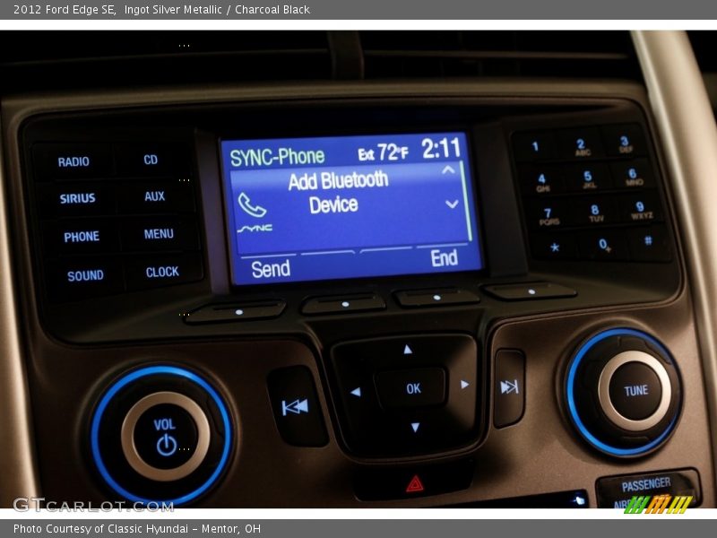 Ingot Silver Metallic / Charcoal Black 2012 Ford Edge SE