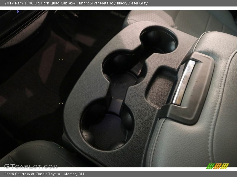 Bright Silver Metallic / Black/Diesel Gray 2017 Ram 1500 Big Horn Quad Cab 4x4