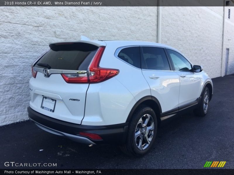 White Diamond Pearl / Ivory 2018 Honda CR-V EX AWD
