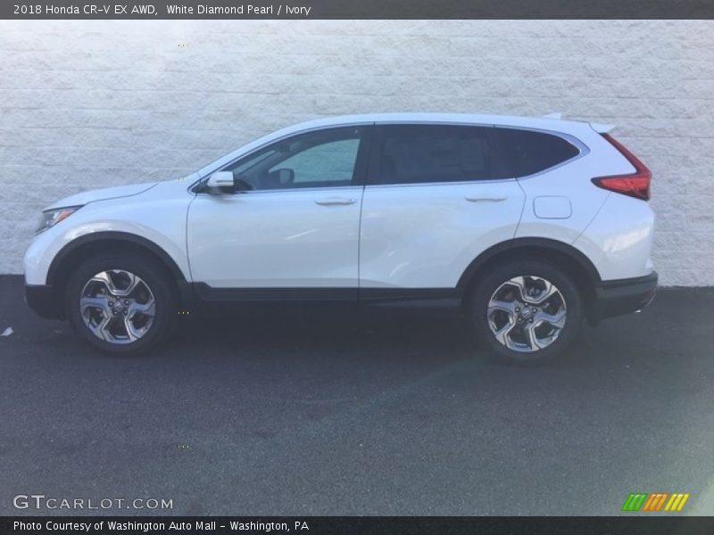 White Diamond Pearl / Ivory 2018 Honda CR-V EX AWD