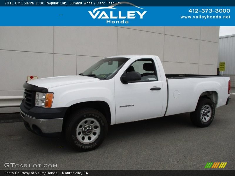 Summit White / Dark Titanium 2011 GMC Sierra 1500 Regular Cab