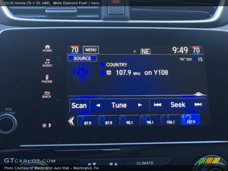 White Diamond Pearl / Ivory 2018 Honda CR-V EX AWD