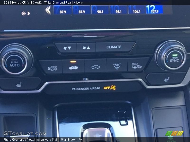 White Diamond Pearl / Ivory 2018 Honda CR-V EX AWD