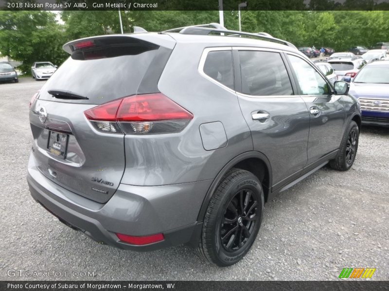 Gun Metallic / Charcoal 2018 Nissan Rogue SV AWD