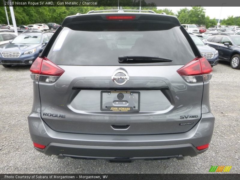 Gun Metallic / Charcoal 2018 Nissan Rogue SV AWD