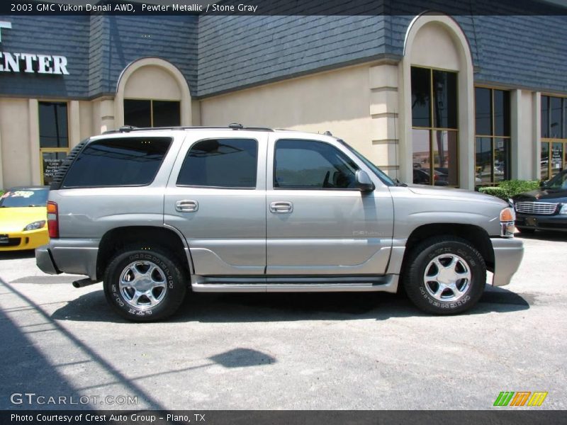 Pewter Metallic / Stone Gray 2003 GMC Yukon Denali AWD