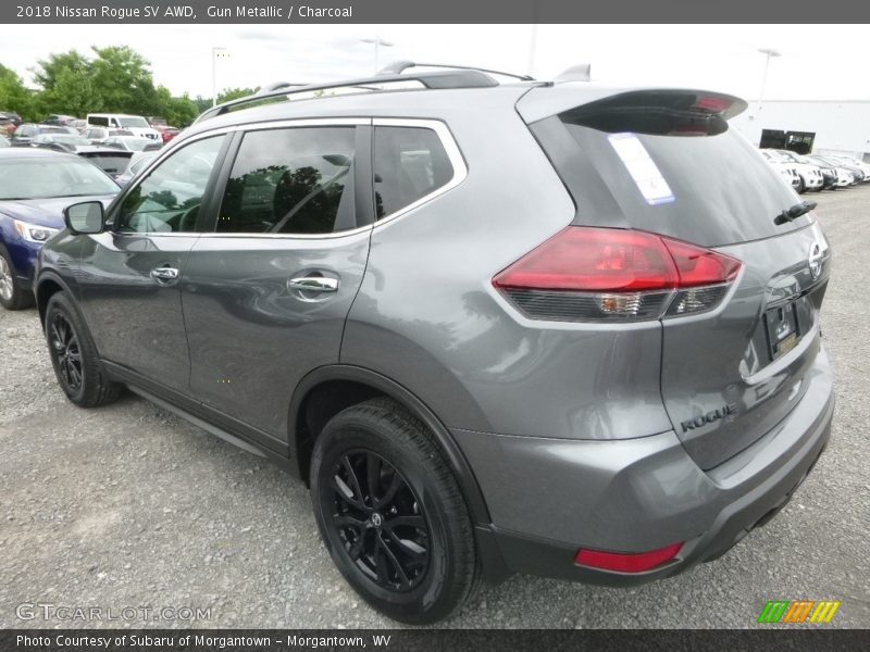 Gun Metallic / Charcoal 2018 Nissan Rogue SV AWD