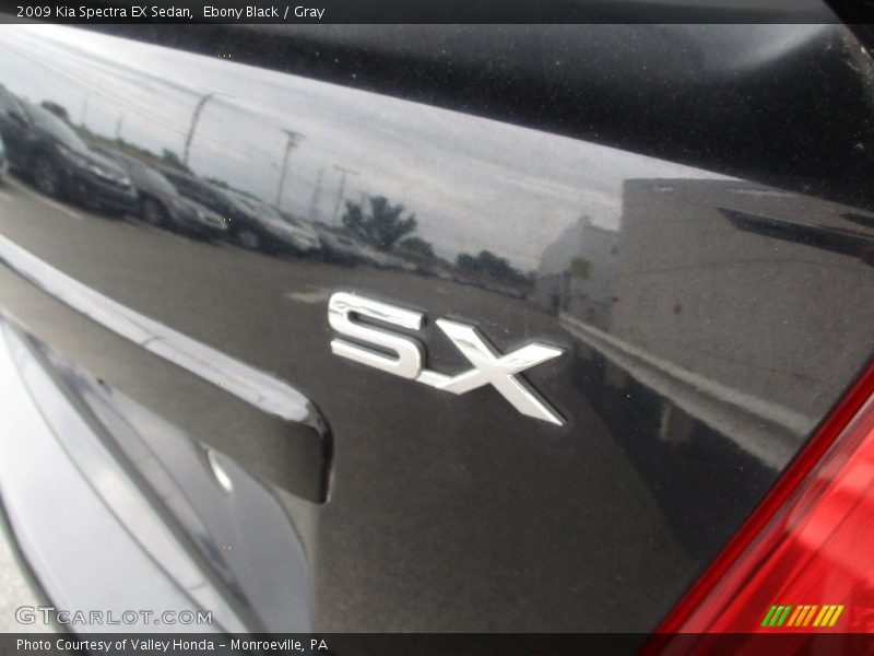 Ebony Black / Gray 2009 Kia Spectra EX Sedan