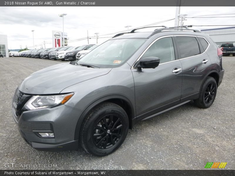 Gun Metallic / Charcoal 2018 Nissan Rogue SV AWD