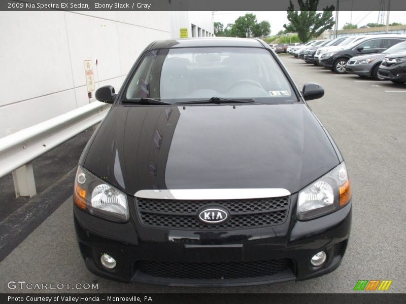 Ebony Black / Gray 2009 Kia Spectra EX Sedan