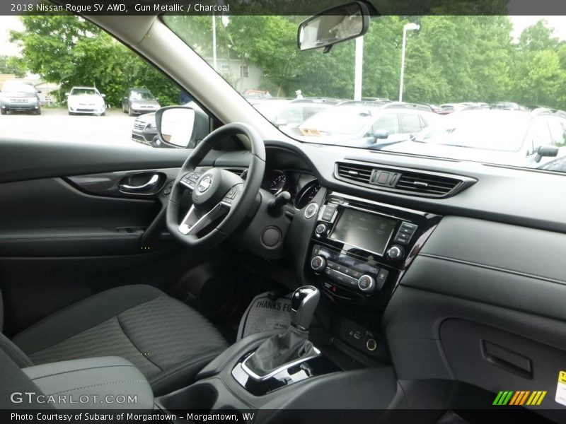 Gun Metallic / Charcoal 2018 Nissan Rogue SV AWD