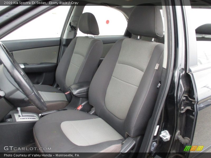 Ebony Black / Gray 2009 Kia Spectra EX Sedan
