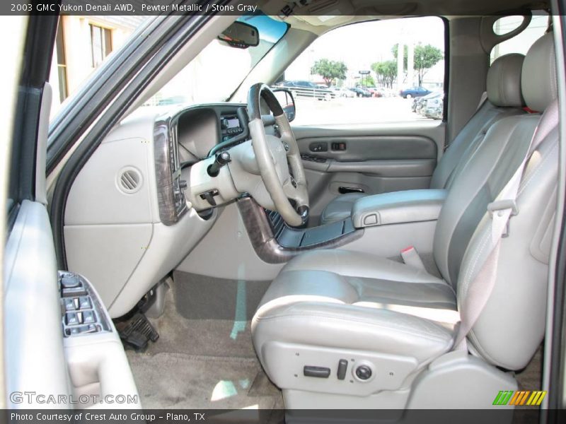 Pewter Metallic / Stone Gray 2003 GMC Yukon Denali AWD