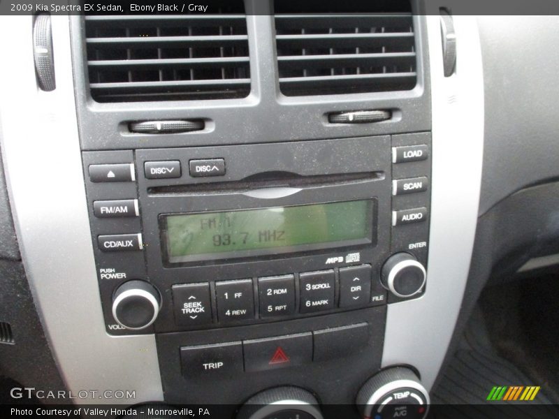 Ebony Black / Gray 2009 Kia Spectra EX Sedan