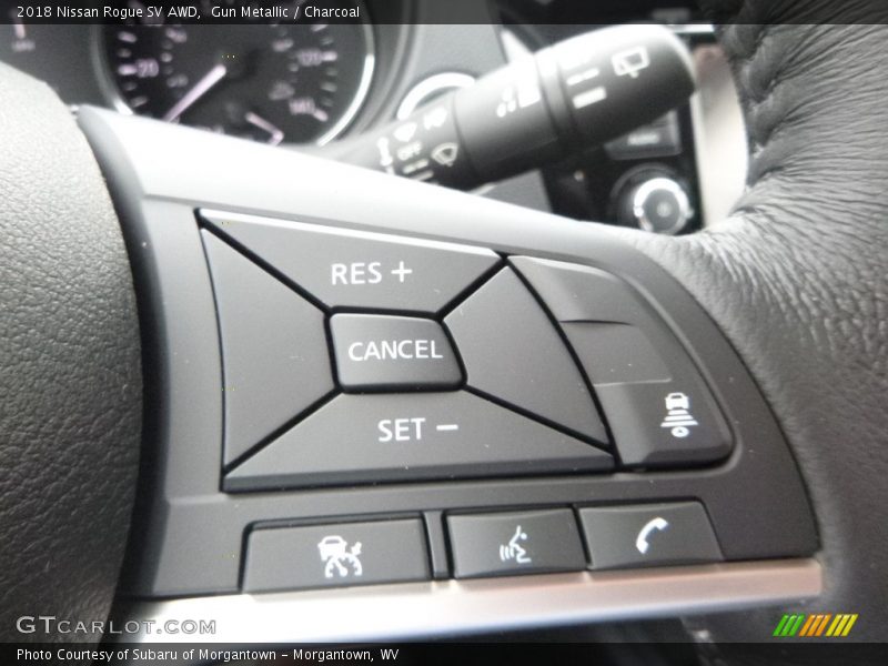 Gun Metallic / Charcoal 2018 Nissan Rogue SV AWD