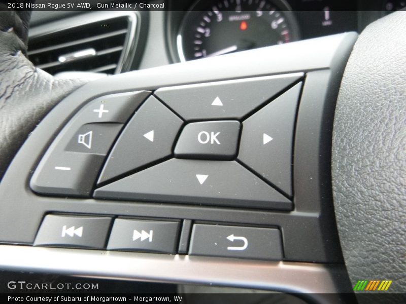 Gun Metallic / Charcoal 2018 Nissan Rogue SV AWD