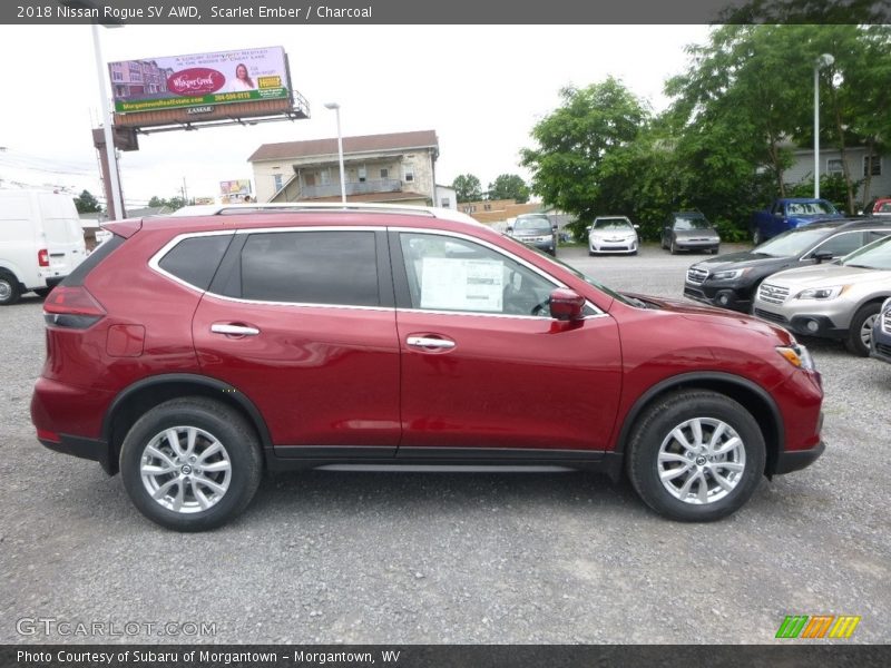 Scarlet Ember / Charcoal 2018 Nissan Rogue SV AWD