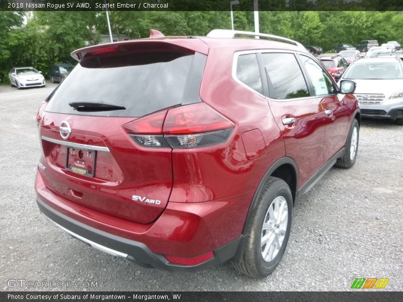 Scarlet Ember / Charcoal 2018 Nissan Rogue SV AWD
